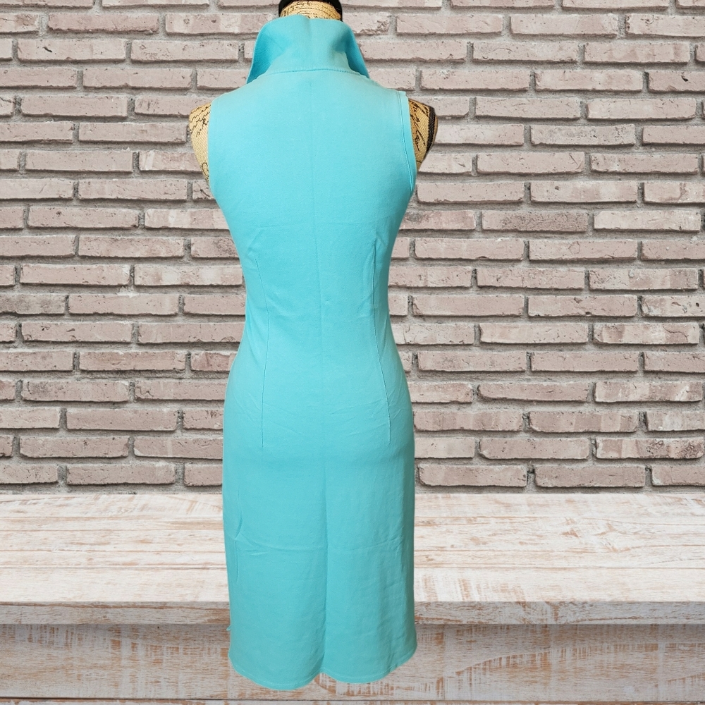 Ann Taylor Loft Knit Aqua Dress - Picture 4 of 7